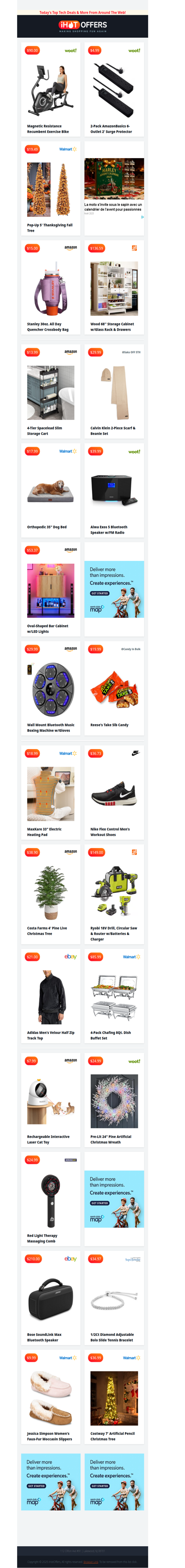 2 Power Strips $5 • Pop-Up 5' Tree $20 • Exercise Bike $90 • Stanley Crossbody $15 • Bose Max Speaker $210 • Orthopedic Dog Bed $18 • LED Bar Cabinet $53