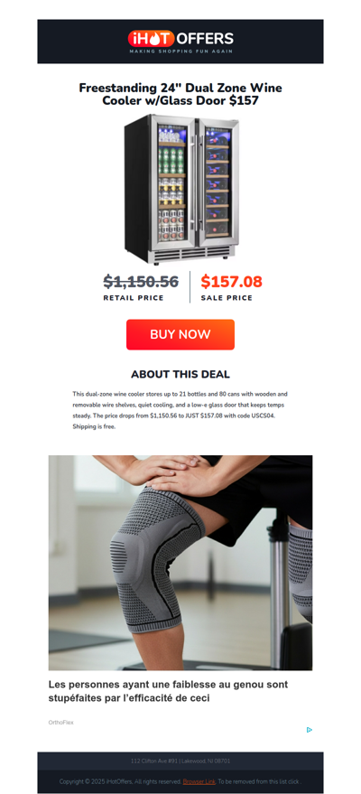 Dual Zone Wine & Beverage Fridge - $157