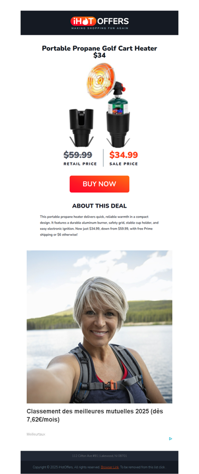 Portable Propane Heater - $34