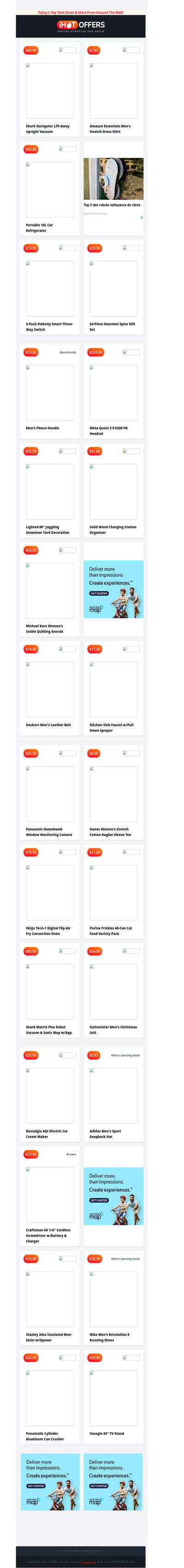 Amazon Shirt $8 • Shark Lift Vacuum $89 • Car Fridge $47 • Pneumatic Crusher $34 • Kitchen Faucet $17 • Meta Quest 3 $359 • Dockers Belt $14