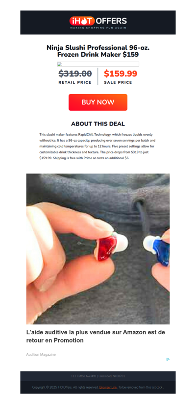 Ninja Slushi Frozen Drink Maker - $159