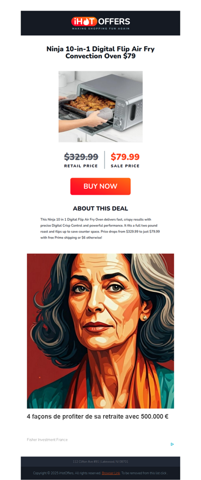 Ninja Flip Air Fry Convection Oven - $79