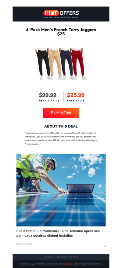 French Terry Joggers 4 Pairs - $25