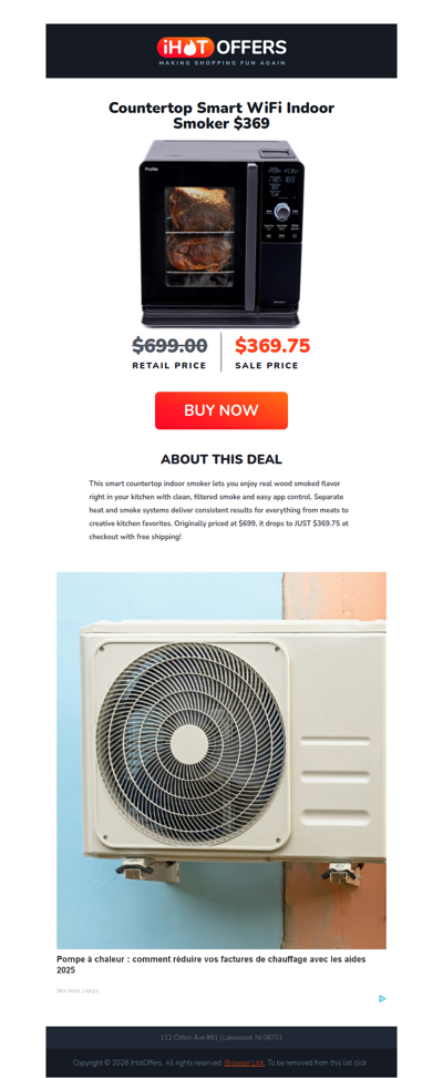 Smart Wi-Fi Indoor Smoker - $369