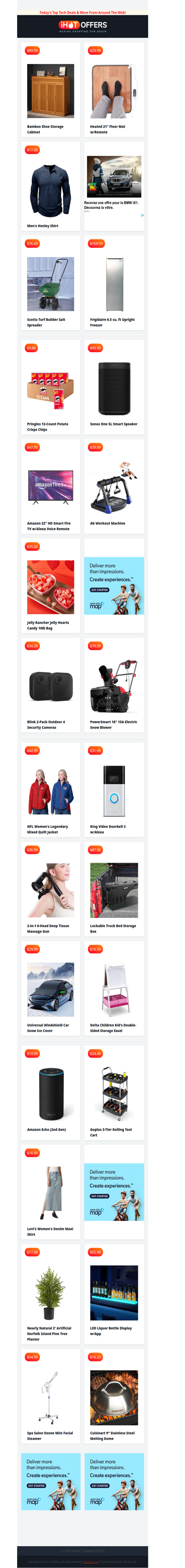 Bamboo Cabinet $89 • Heated Floor Mat $29 • Henley Shirt $17 • Amazon 32