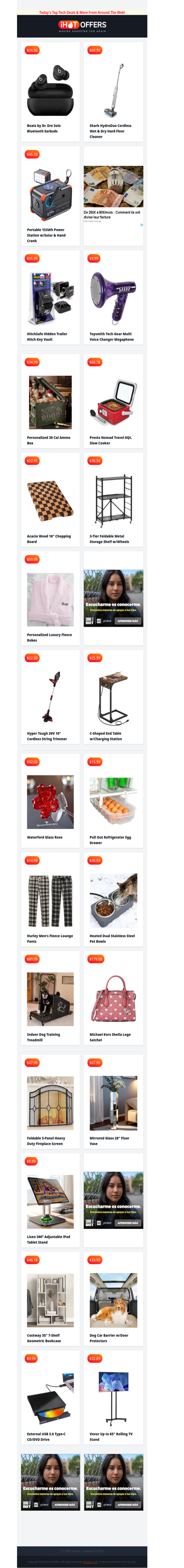 Beats Earbuds $34 • Shark Wet/Dry Vac $69 • Crank Power Station $65 • Hitch Safe $55 • Ammo Box $34 • Travel Slow Cooker $66 • Heated Pet Bowls $30