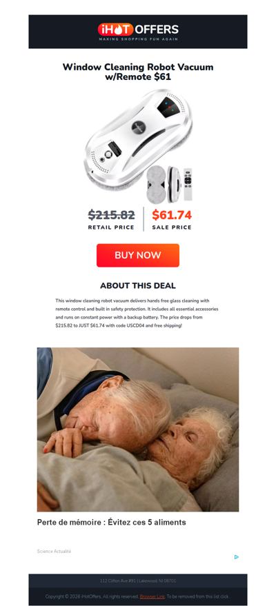 Window Cleaning Robot Vacuum - $61