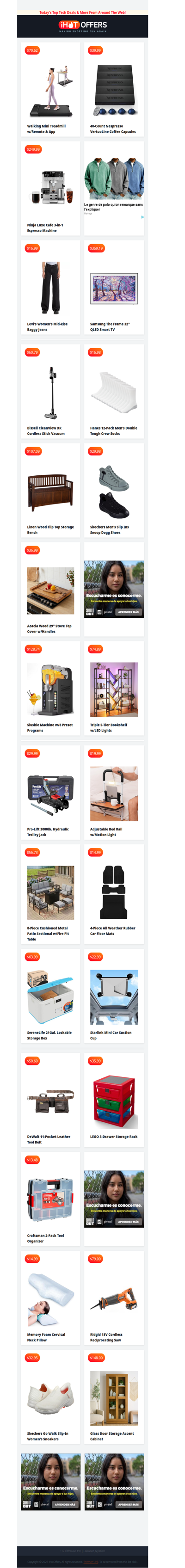 Treadmill w/App $70 • Ninja Espresso $249 • Levis Baggy Jeans $17 • Samsung Frame 32