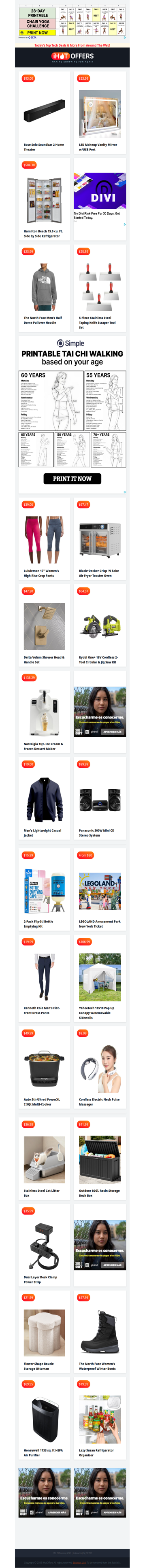 Bose Soundbar $93 • LED Makeup Mirror $23 • Side by Side Fridge $584 • North Face Hoodie $23 • Crisp/Bake Oven $67 • Ryobi Circular+Jig Saw $64