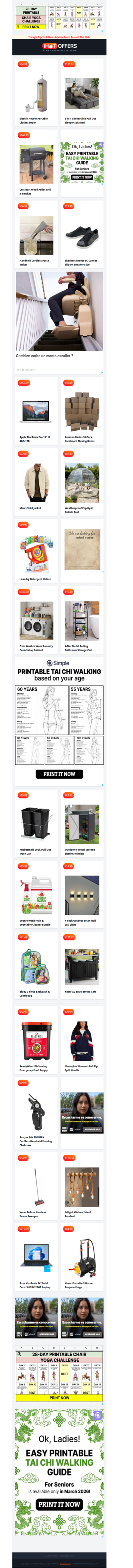 Clothes Dryer $34 • Sleeper Sofa $131 • Cuisinart Smoker $164 • Handheld Pasta Maker $36 • Skechers Sneakers $29 • MacBook Pro 13'' $159 • 30 Moving Boxes $46