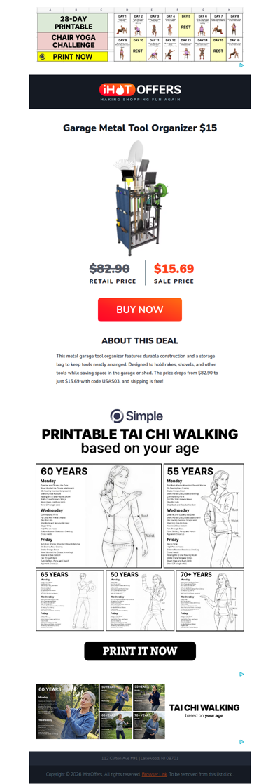 Metal Garage Tool Organizer - $15