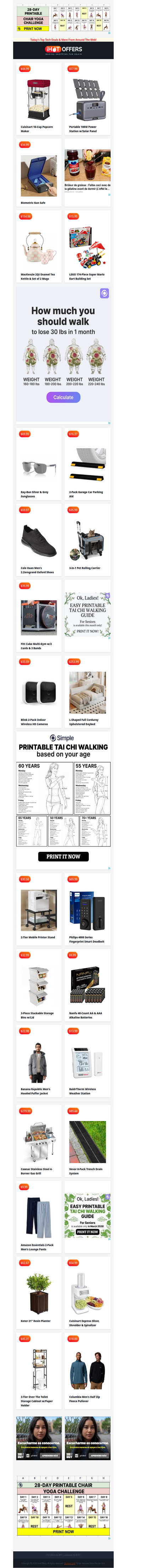 Biometric Gun Safe $34 • Cuisinart Popcorn $44 • LEGO Mario Kart $16 • Ray-Ban Shades $69 • 2 Parking Aids $16 • Cole Haan Shoes $59 • MacKenzie Tea Set $154