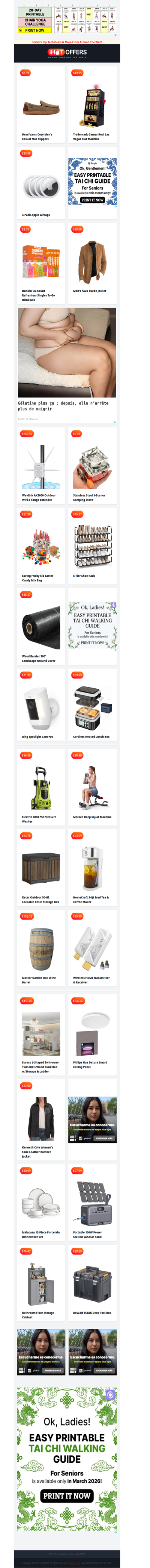 4 AirTags $53 • Vegas Slot Machine $49 • Dearfoams Slippers $9 • 5lb Easter Candy $22 • Suede Jacket $29 • Outdoor WiFi Extender $159 • Camp Stove $10