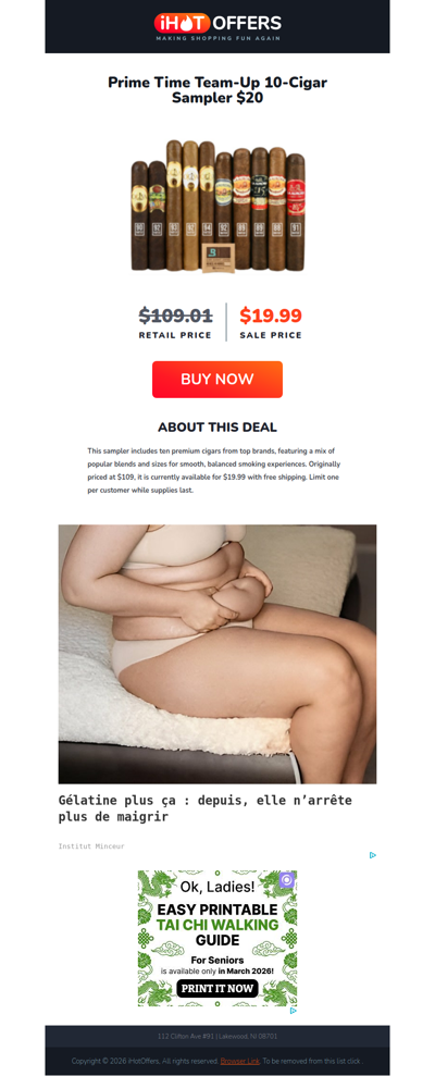 🎯 Prime Time 10-Cigar Sampler—Just $20! ($109 Value)