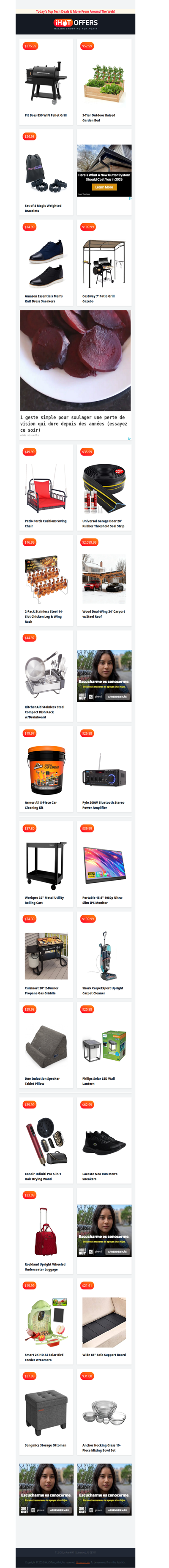 Pit Boss WiFi Smoker $375 • Weighted Bracelets $24 • Raised Garden Bed $52 • Amazon Sneakers $15 • Grill Gazebo $109 • Porch Swing $49 • Garage Door Seal $35