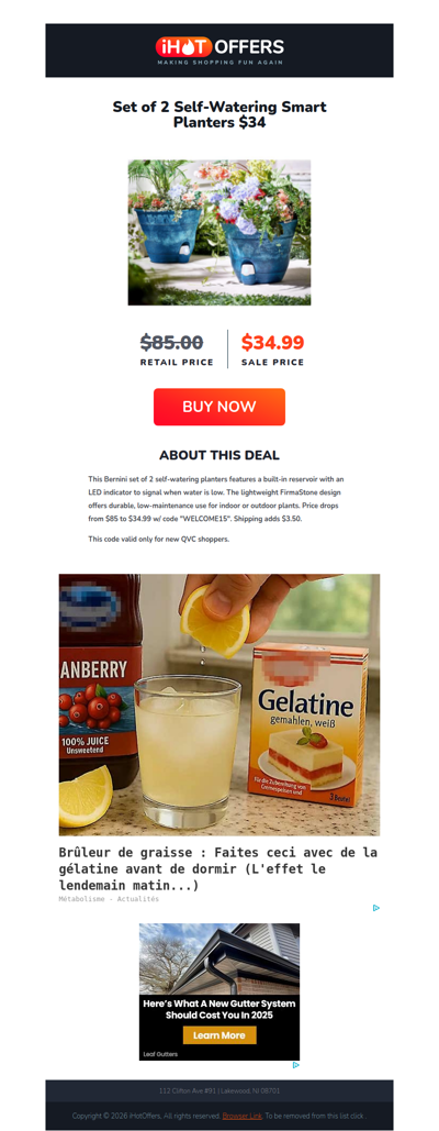 2 Self-Watering Smart LED Planters - $34