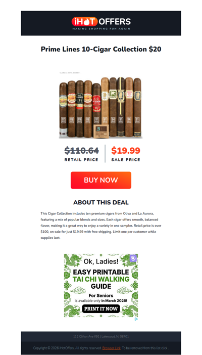 ❤️ La Aurora 10-Cigar Prime Matchup—$20 Shipped!