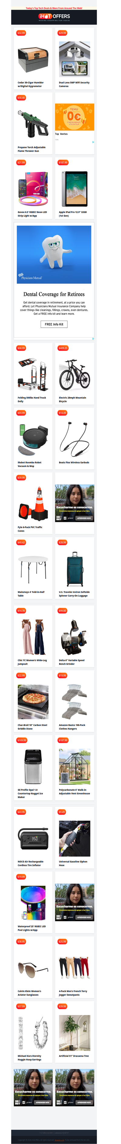 Corner Camera $29 • Cigar Humidor $32 • Flame Thrower Gun $30 • iPad Pro 12.9