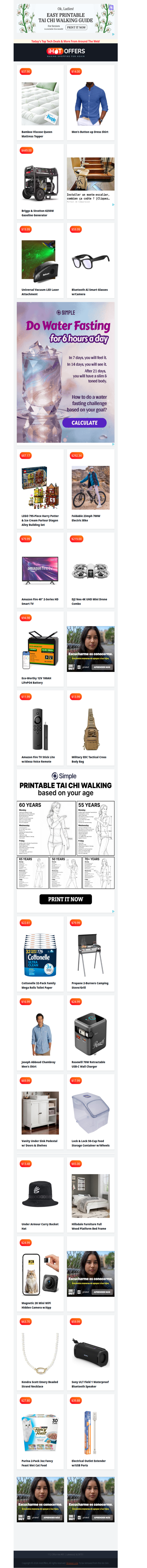 Bamboo Topper $37 • Button Dress Shirt $14 • B&S Generator $449 • Vacuum Laser $20 • UA Bucket Hat $13 • AI Camera Glasses $59 • LEGO Harry Potter $87