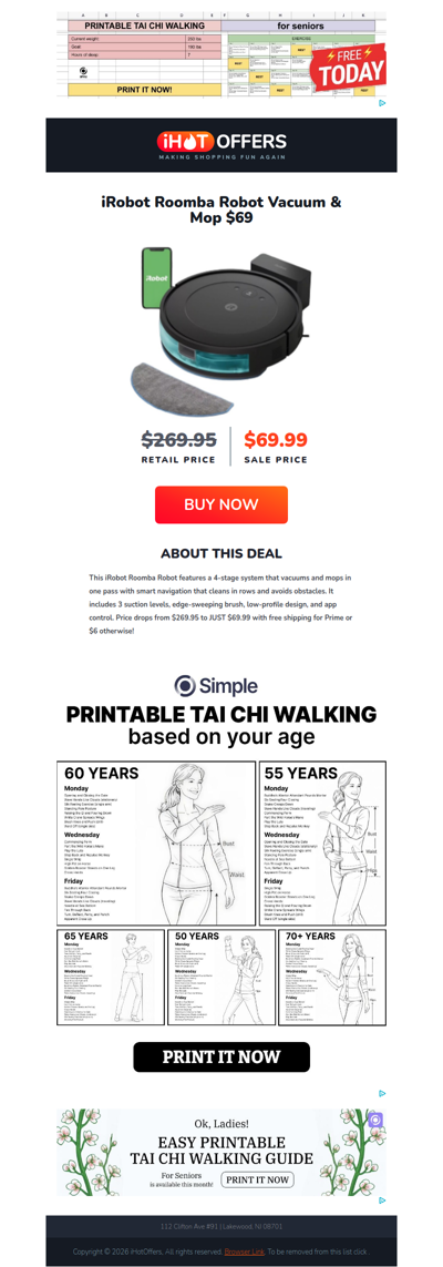 iRobot Roomba Vacuum & Mop - $69