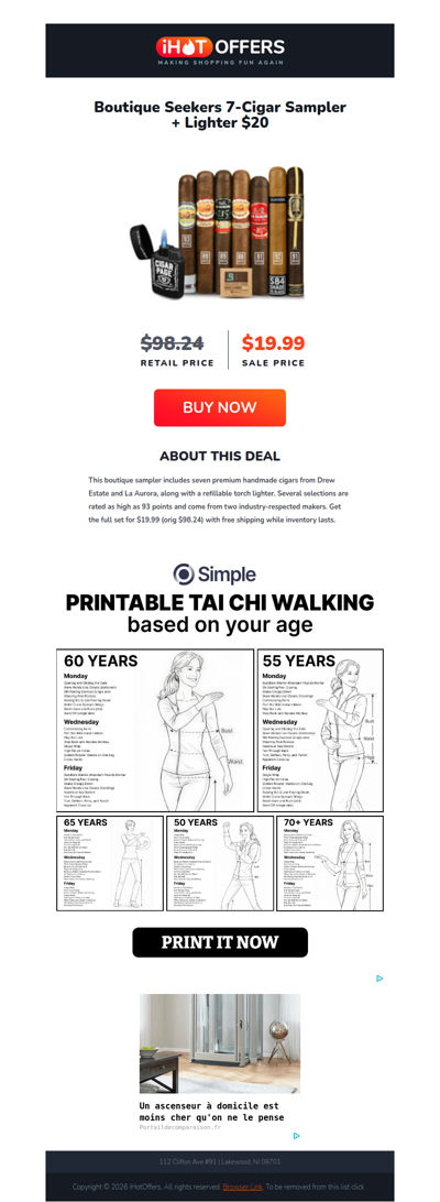 🔥 Boutique 7 Cigar Sampler + Torch Lighter—Just $20 Shipped!