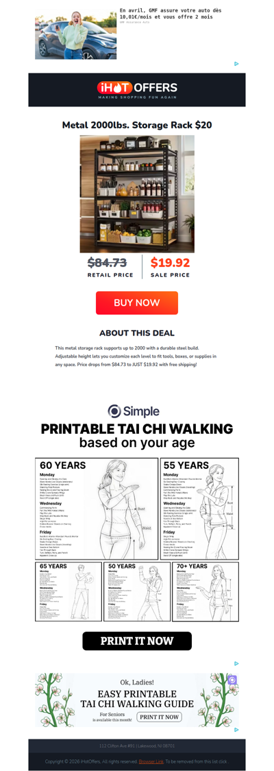 Heavy-Duty Metal Storage Rack - $20