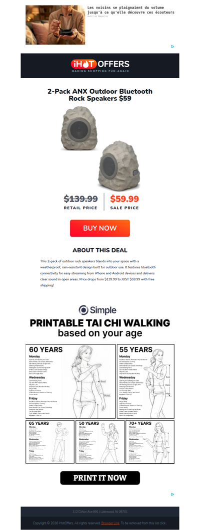 Bluetooth Outdoor Rock Speakers 2pk - $59