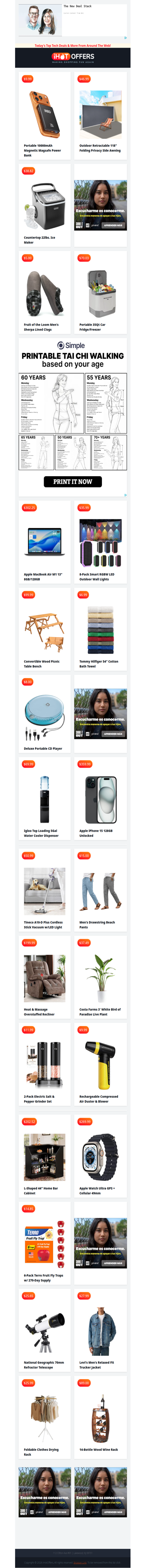 Ice Maker $38 • Magsafe Power Bank $10 • Car Fridge/Freezer $70 • Side Awning $46 • Sherpa Clogs $5 • MacBook Air M1 $302 • CD Player $8 • Beach Pants $15