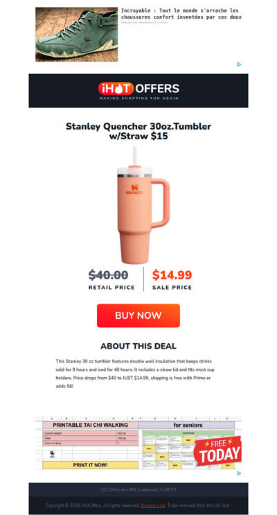 Stanley 30oz Tumbler w/Straw - $15