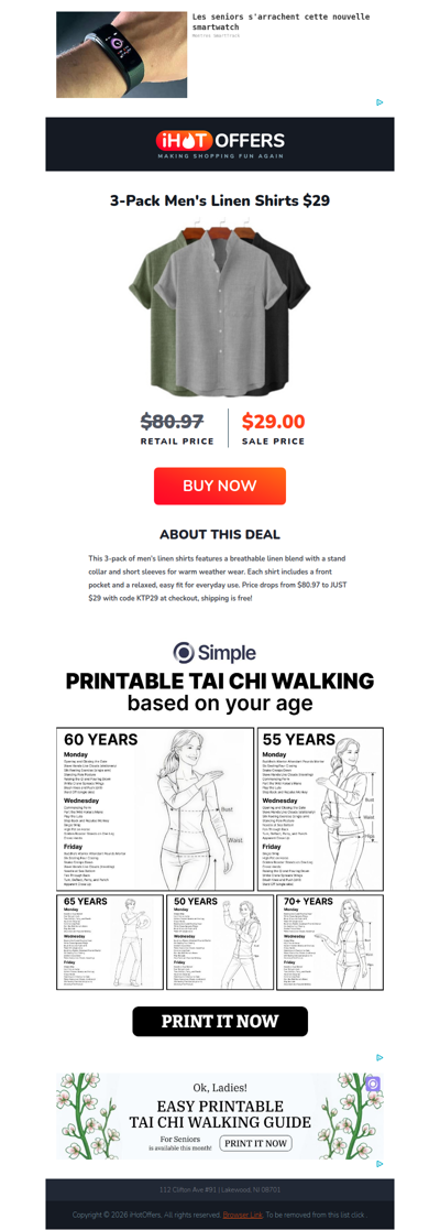 Men's Linen Breathable Shirts 3pk - $29