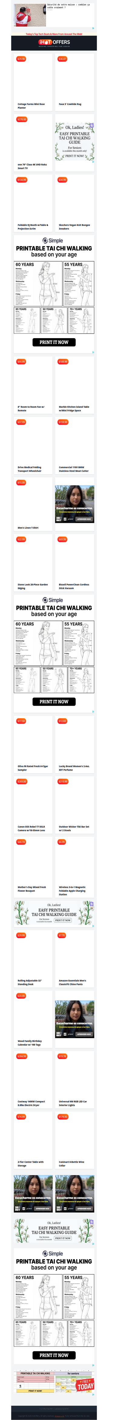 Cowhide Rug $36 • Rose Planter $29 • 70” Roku TV $278 • DJ Booth $134 • Skechers Sneakers $34 • Room-Room Fan $44 • Marble Kitchen Island $189 • Wheelchair $57