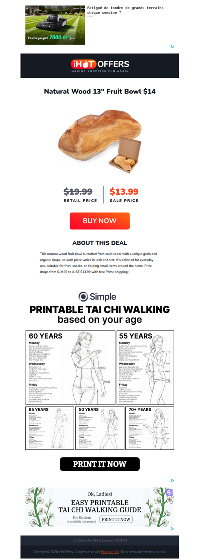 Natural Organic Wood Fruit Bowl - $14