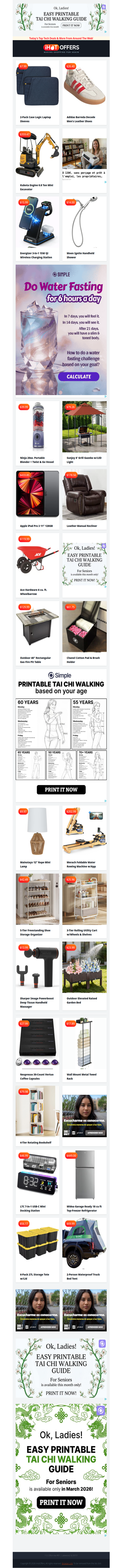 Adidas Shoes $26 • Mini Excavator $359 • Moen Shower $14 • Ninja Portable Blender $39 • Grill Gazebo $79 • iPad Pro 3 128GB $433 • Wheelbarrow $119