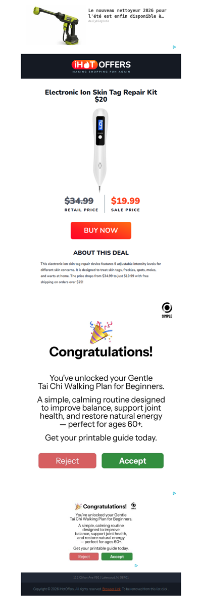 Ion Skin Tag Repair Device - $20