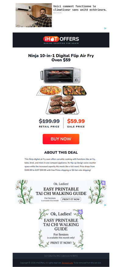 Ninja Flip Digital Air Fry Oven - $59