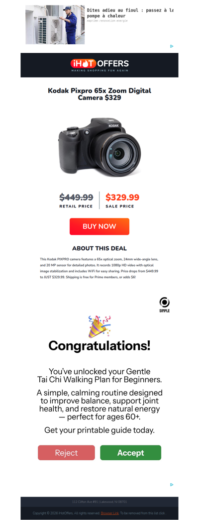 Kodak 65x Zoom Pro Digital Camera - $329