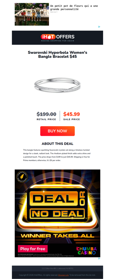 Swarovski Crystal Bangle Bracelet - $45