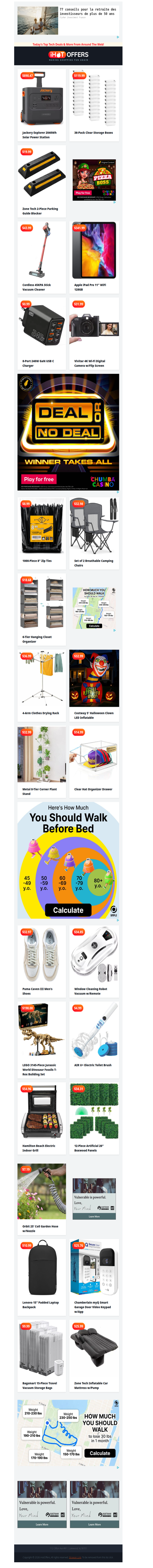 Parking Guides $20 • Jackery 2040Wh $890 • 36 Storage Bins $119 • Cordless Stick Vac $43 • iPad Pro 11