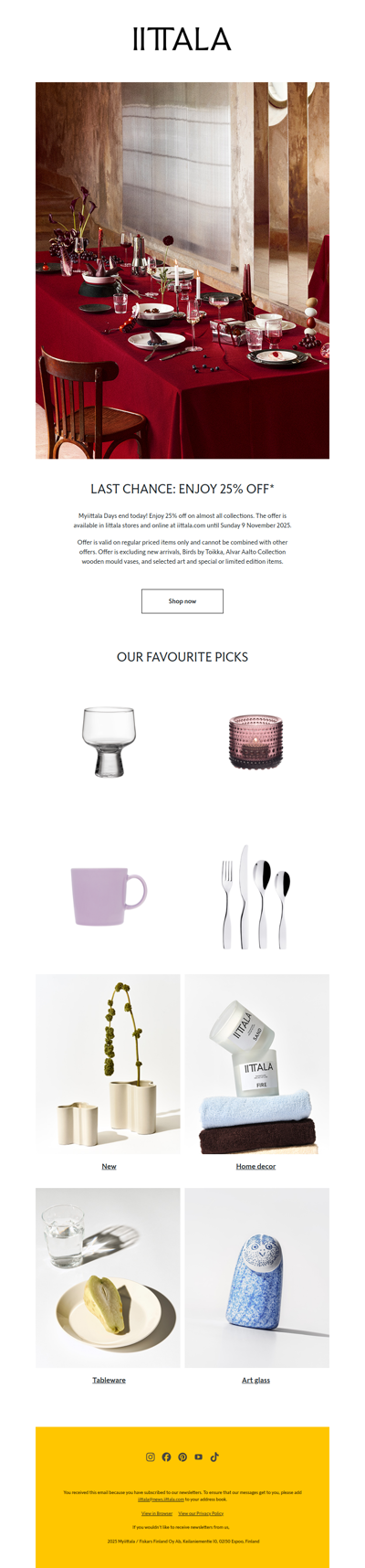 Last chance: Enjoy 25% off*