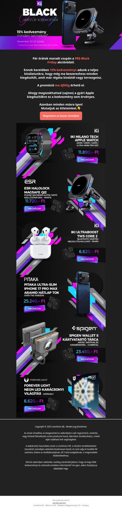 Már csak egy pár óra van hátra a 15%-os akcióból!🥳