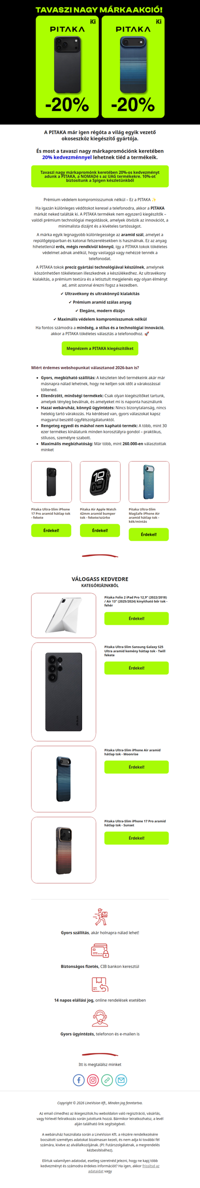 A PITAKA világklasszis kiegészítőit senkinek sem kell bemutatnunk📱