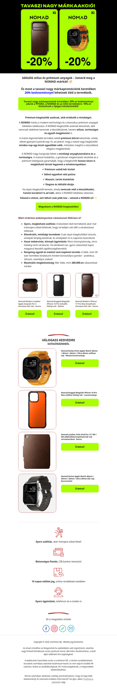 A NOMAD régóta töretlen sikerrel van jelen az okoseszköz kiegészítők piacán📱