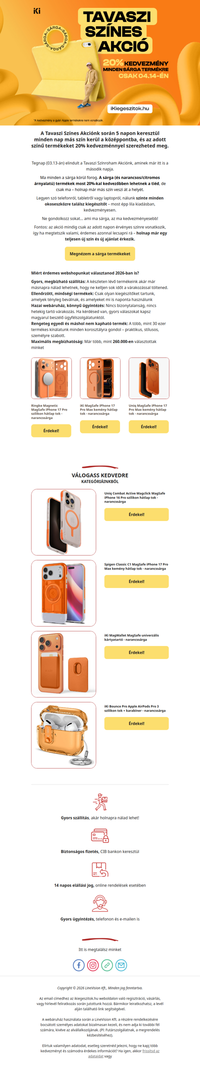 Megérkezett a tavaszi színroham második felvonása.🤩📱😇 Mutatjuk a sárga kedvezményeket