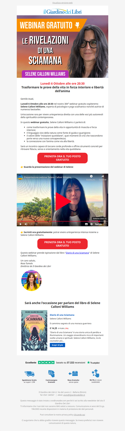 ✨ WEBINAR con Selene Calloni Williams 