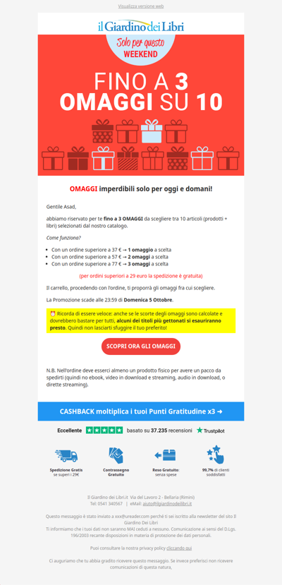 Asad, quale vuoi fra questi 10 Omaggi? Puoi sceglierne fino a 3 😍