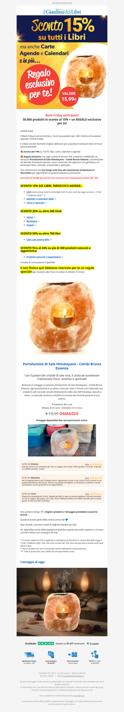 ⚡️ Sconto 15% su TUTTI i libri + Regalo Esclusivo (valore 15,99€): Book Friday Anticipato