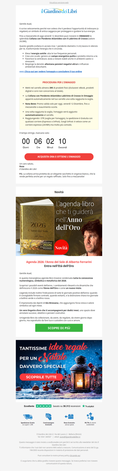 ⚡️ (Scade alle 24) OMAGGIO Collana Atlantidea Labirinto di Cnosso | Valore 24,90€