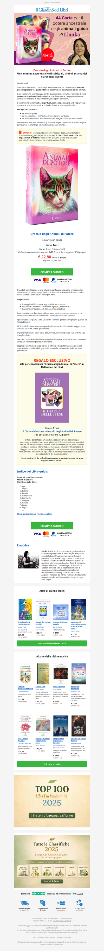 🦊 Oracolo degli Animali di Potere: novità di Lianka