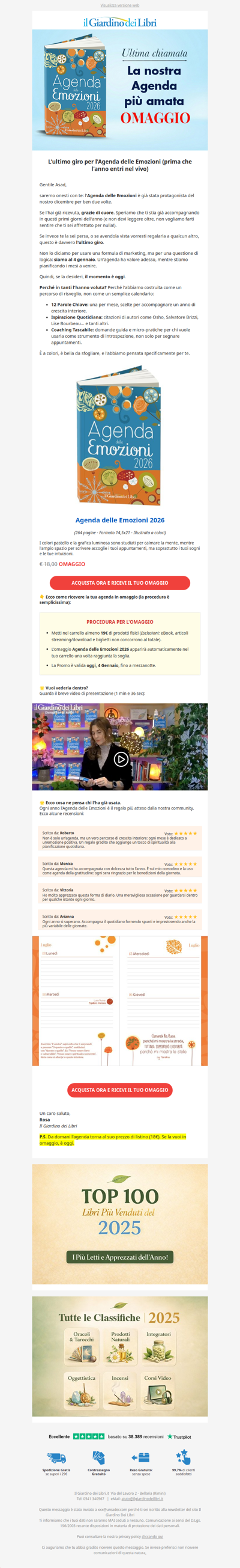 ⚡️ (Ultima chiamata) L'Agenda delle Emozioni torna in OMAGGIO per un giorno