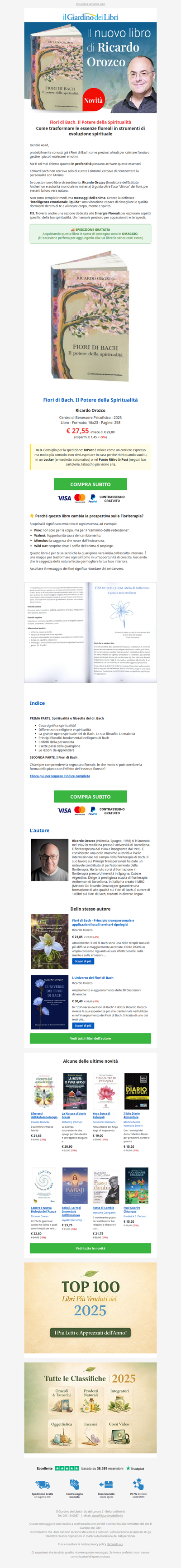 Orozco: i Fiori di Bach e l'Intelligenza Emozionale Liquida (+ Sped. Gratis)